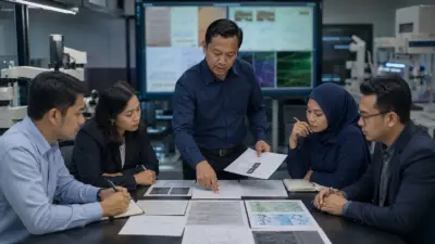 Tim profesional berdiskusi dalam pelatihan grafonomi untuk memahami risiko bukti dokumen dan identitas palsu.
