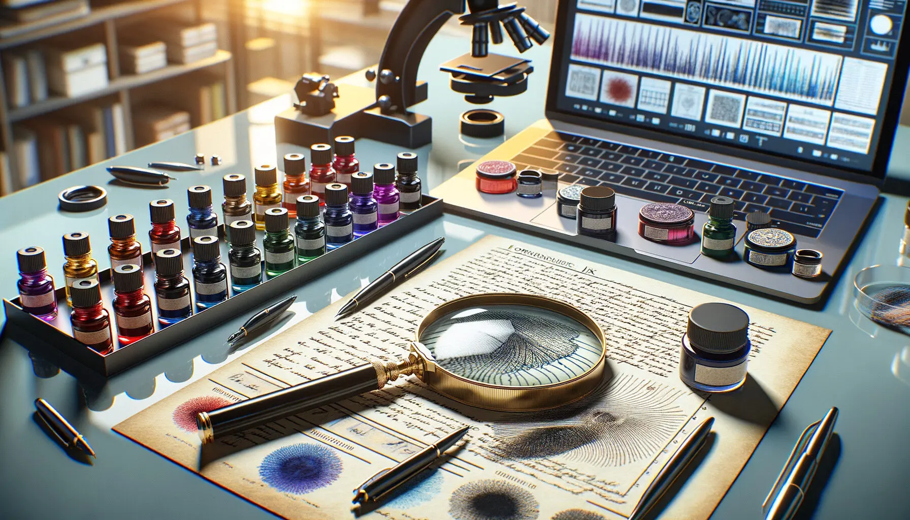 Forensik Tinta dan Ink Dating: Mengungkap Usia Dokumen Palsu